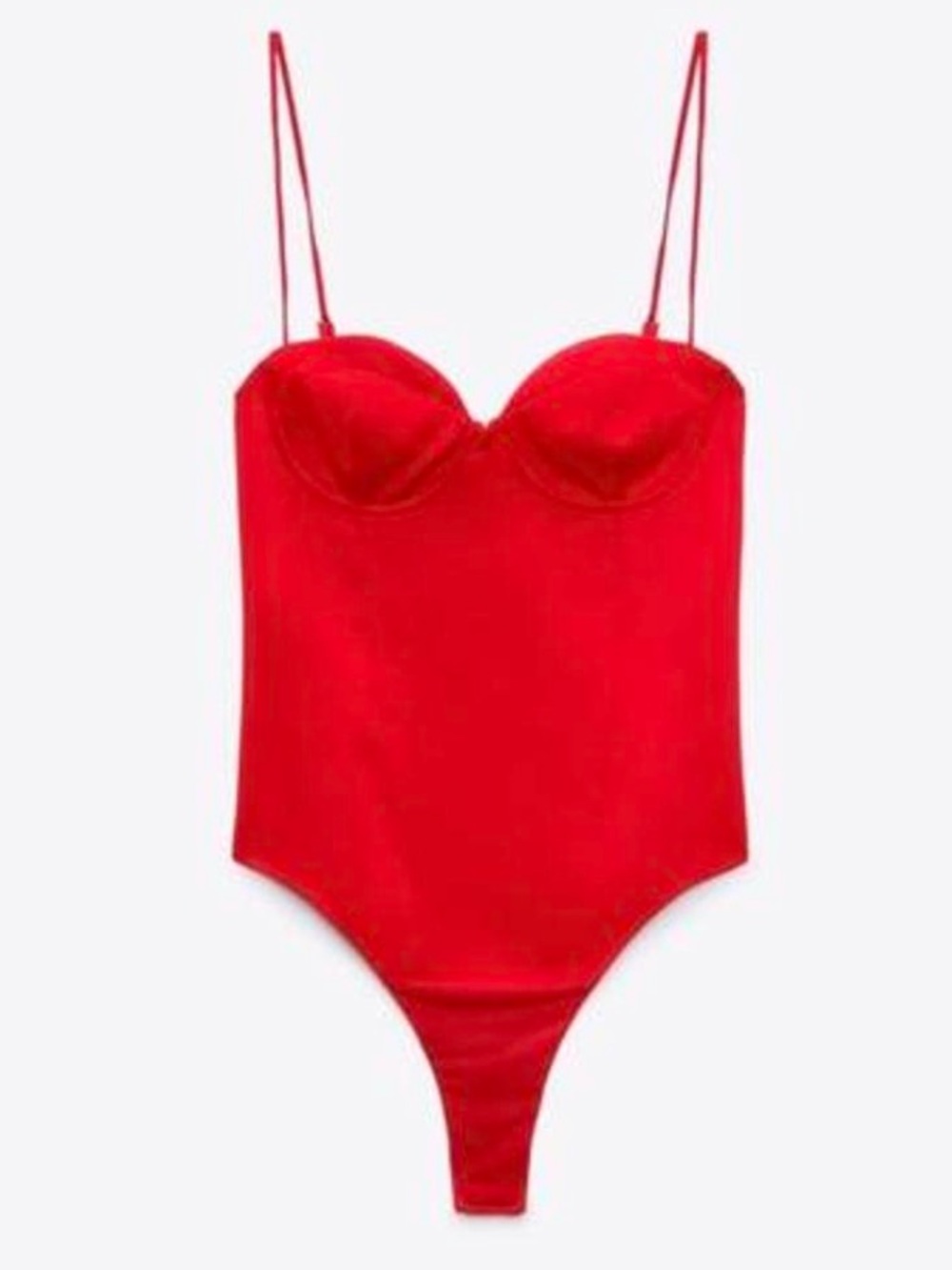Zara Red Strapless Bustier Top NWT - Picture 3 of 11